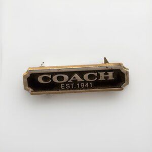 Authentic Coach Bag Replacement Emblem Silver w/ Backing Mount